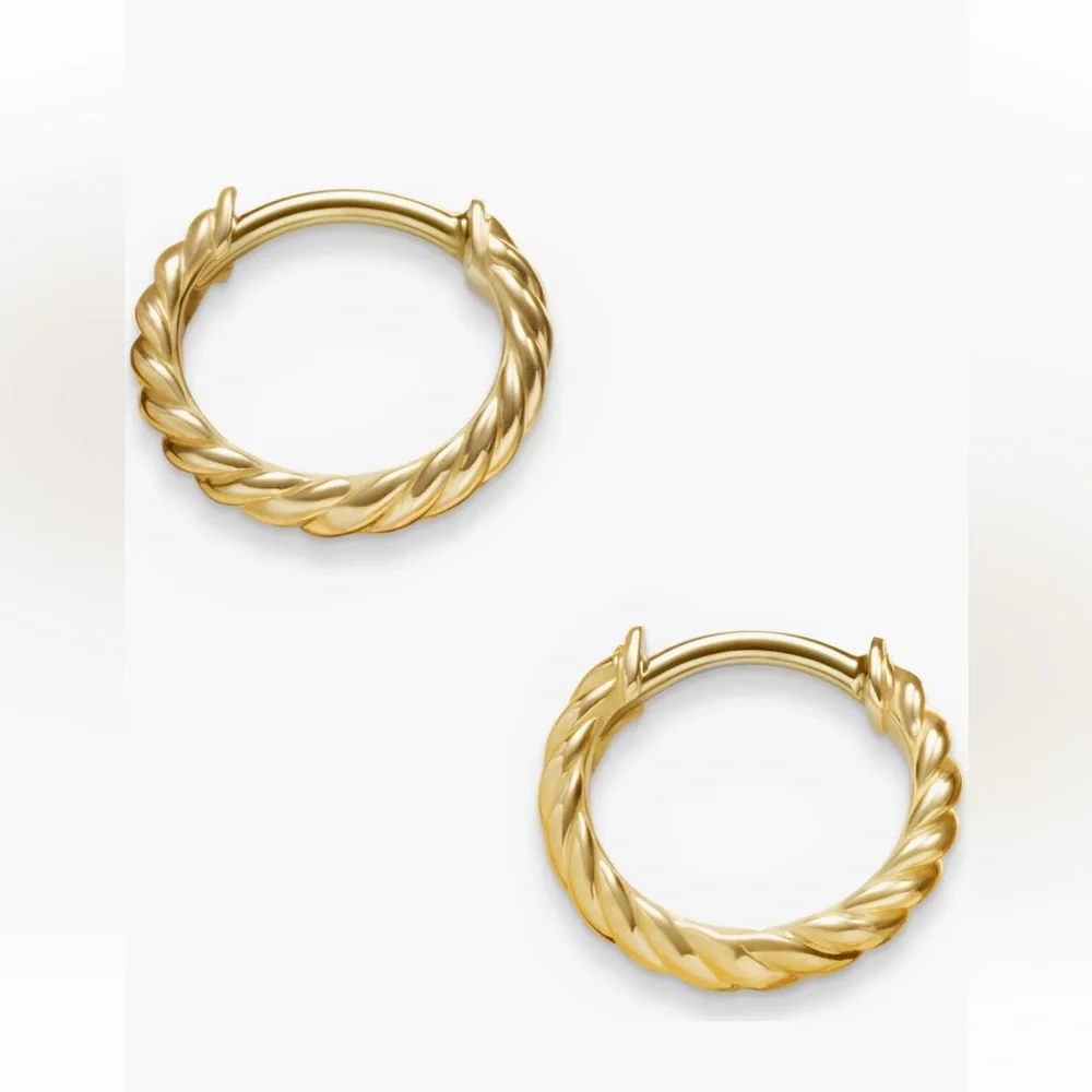 David Yurman Sculpted Cable Micro Huggies - Picture 5 of 10